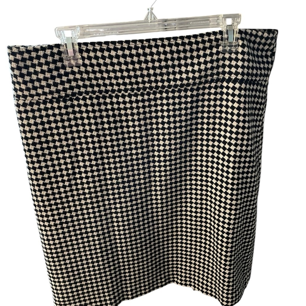 Talbots Black and White Checkered Skirt